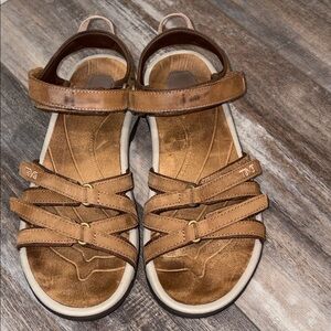 Teva Tirra Brown Leather Water Sandals 9.5